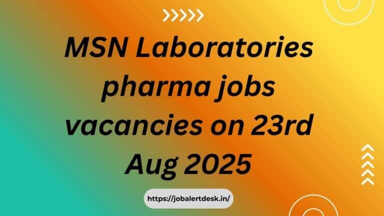 pharma jobs vacancies