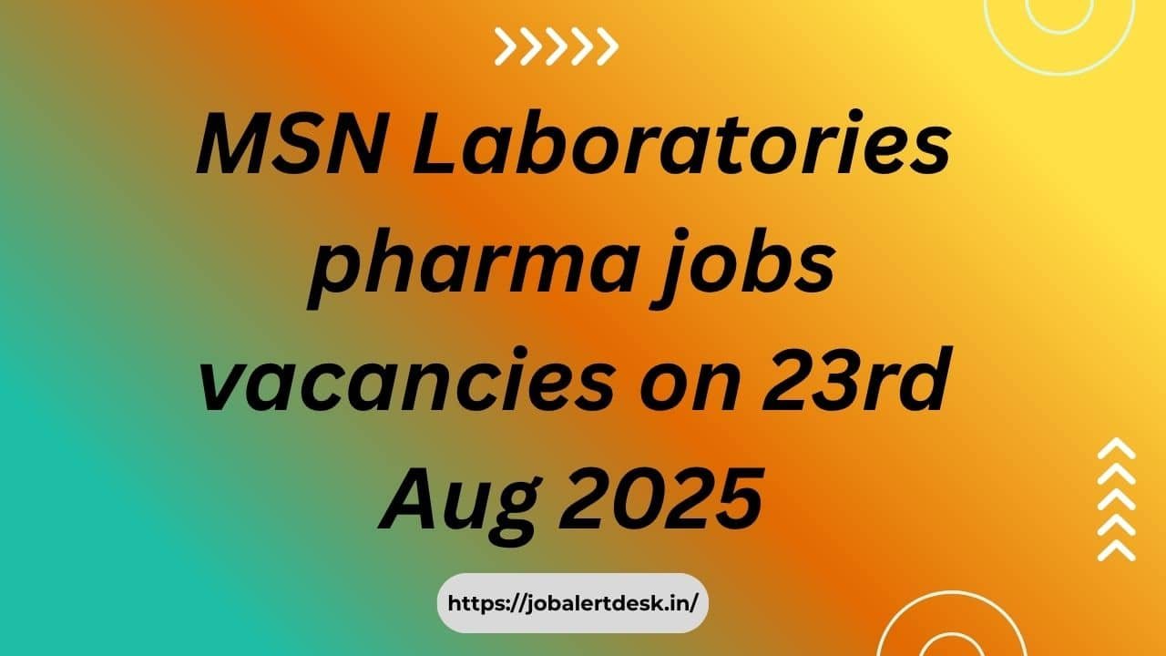pharma jobs vacancies