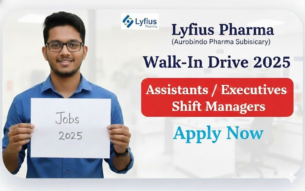 Lyfius Pharma Assistants/Executives/Shift Managers