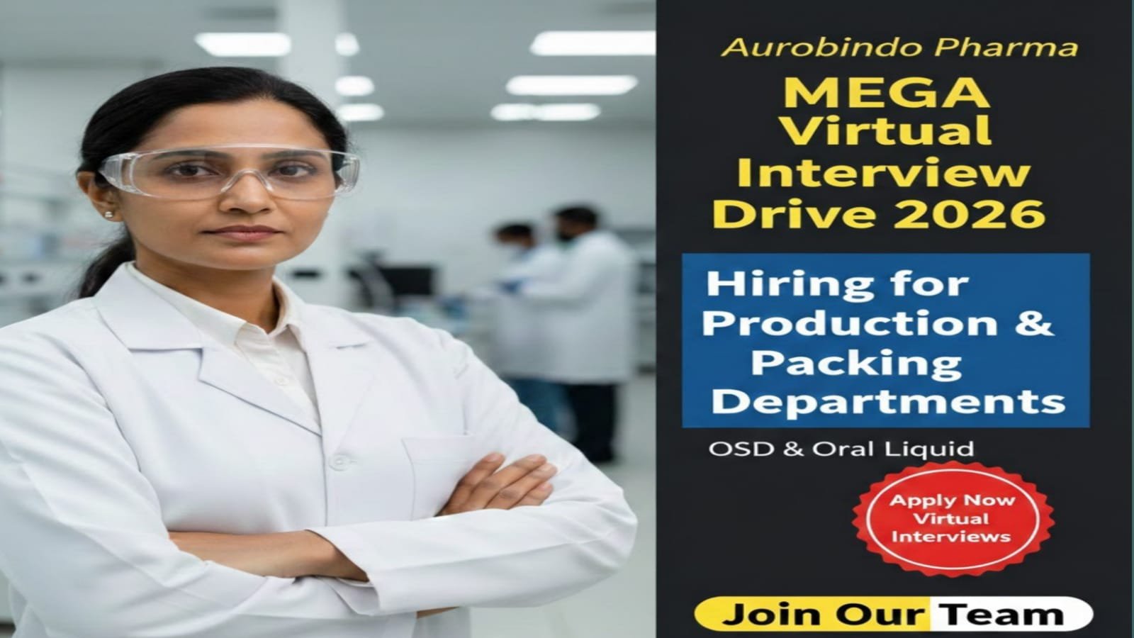 Aurobindo Pharma Virtual Interview Drive 2026