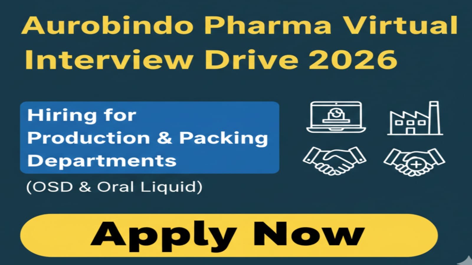 Aurobindo Walk-In Interview 2026