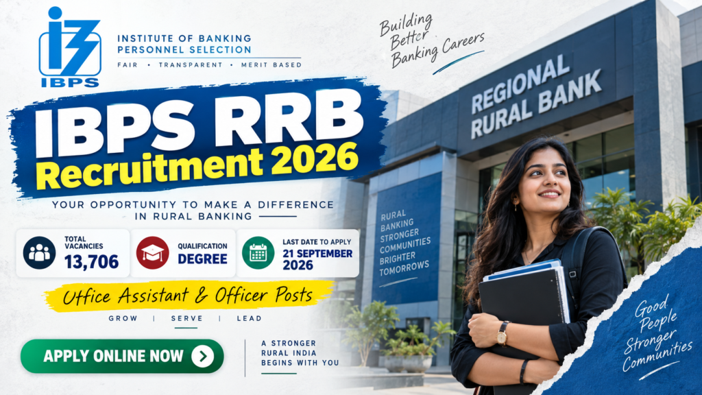 IBPS RRB Recruitment 2026 for 13,706 Office Assistant and Officer vacancies
