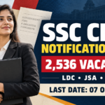 SSC CHSL Notification 2026 for 2536 LDC JSA and DEO vacancies