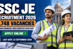 SSC JE Recruitment 2026 notification for 1748 posts