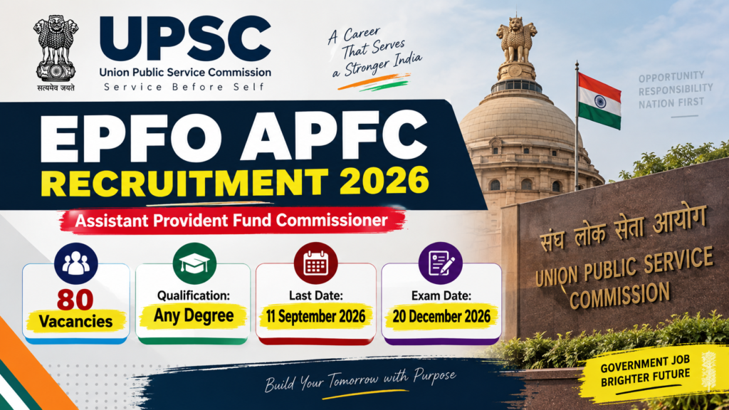 UPSC EPFO APFC Recruitment 2026